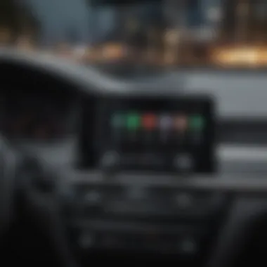 Apple CarPlay Interface in BMW Apple CarPlay interface displayed on a BMW dashboard