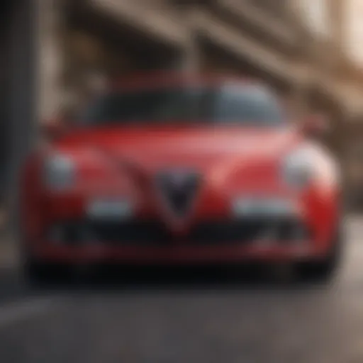 Front view of the Alfa Romeo MiTo showcasing its distinct grille and sleek lines