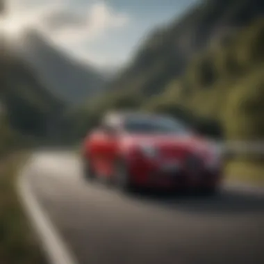 Alfa Romeo MiTo in Action Dynamic driving shot of the Alfa Romeo MiTo on a winding road