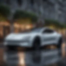 A modern electric vehicle showcasing sleek design and advanced technology