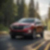 Chevy Equinox driving on a scenic road