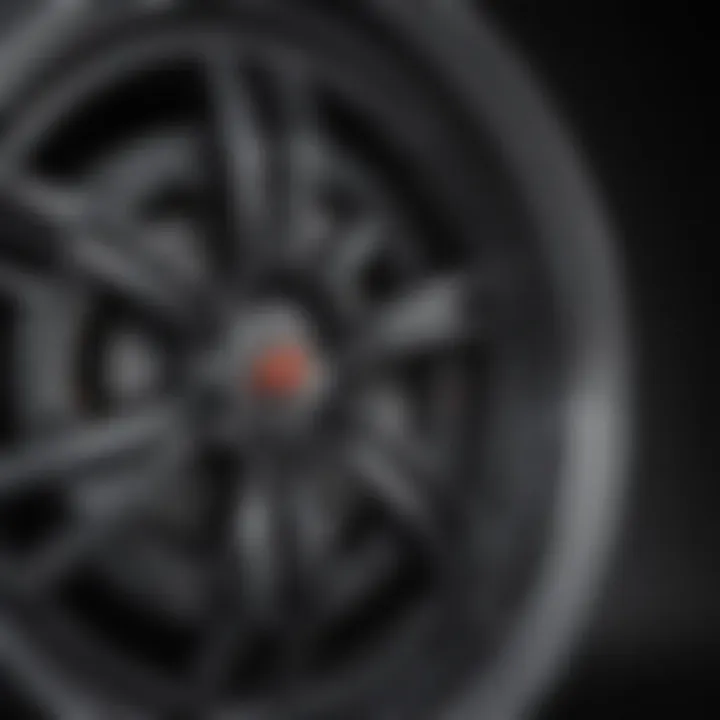 Close-up view of a high-quality auto rim showcasing intricate design.