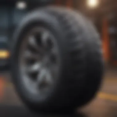 Diagram illustrating tire dimensions and specifications