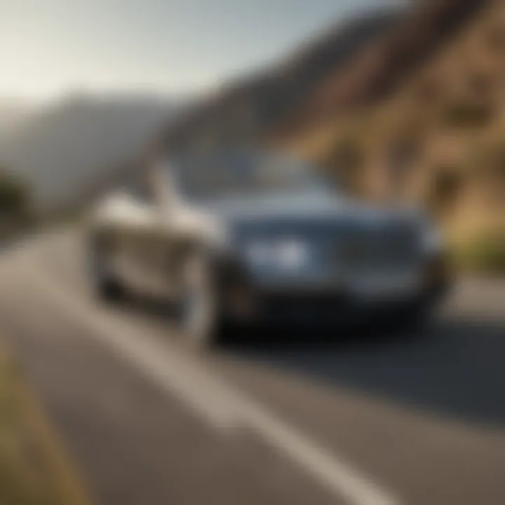 2010 Bentley Convertible in motion on a scenic road, demonstrating performance and driving dynamics