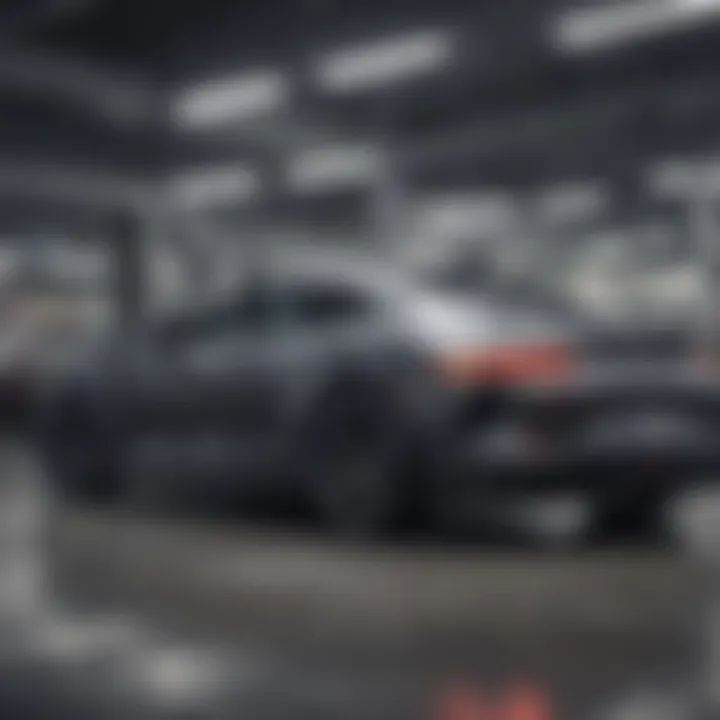 Sales team engaging with customers in a dealership