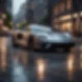 Sleek luxury sports car parked in an urban setting