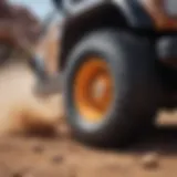 A rugged off-road tire compressor in action