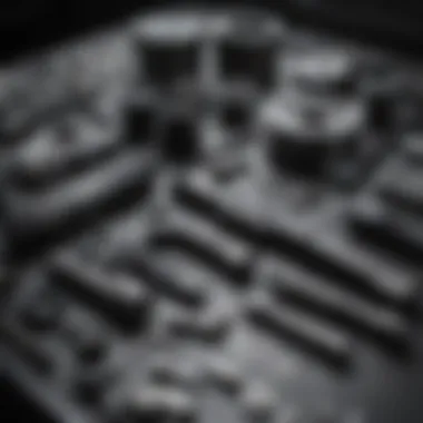 Close-up of BMW parts and tools laid out for maintenance