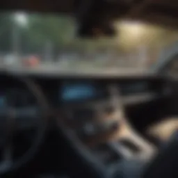 Interior view of a car featuring a Bose auto stereo system