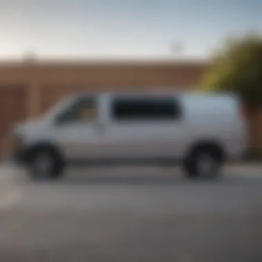 Side profile of the 2017 Chevrolet Express Extended Passenger Van demonstrating its length and capacity.