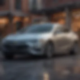 Chevy Malibu front view showcasing design and safety features