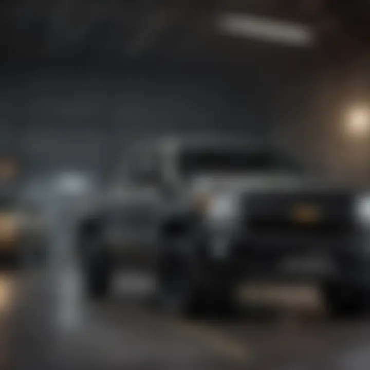 Comparison chart featuring the Chevy Silverado Blackout Edition alongside other pickup truck models.