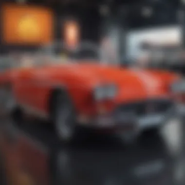 An elegant display of rare collectible cars at a show