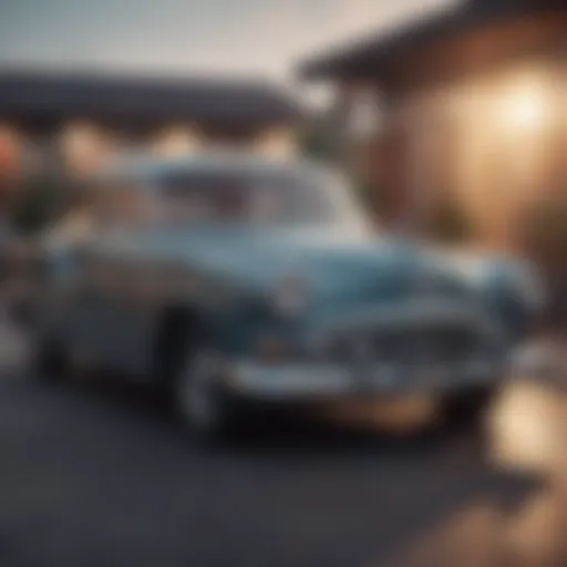 A vintage collectible car showcasing its timeless design