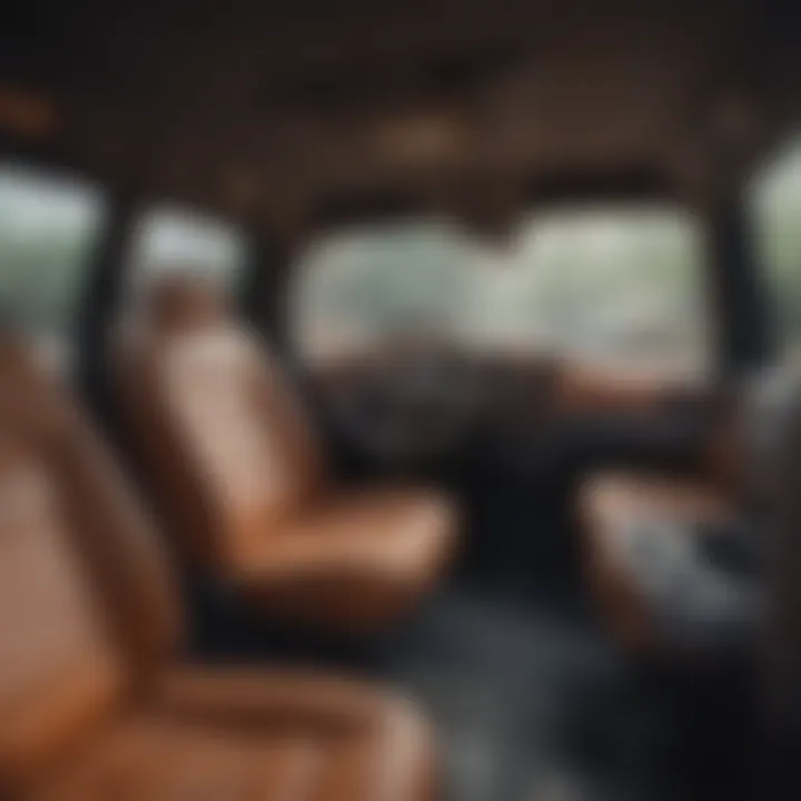 Comfortable seating arrangement inside a spacious vehicle