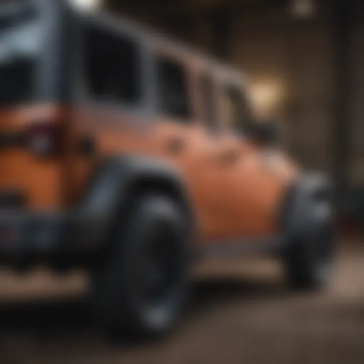 Detailed comparison between half doors and full doors on a Jeep Wrangler