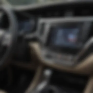 Advanced Technology in the 2015 Toyota Sienna XLE Limited Advanced technology dashboard of the 2015 Toyota Sienna XLE Limited with infotainment system.