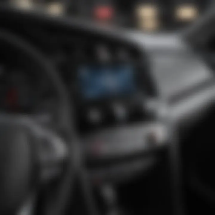 Interior view of the Honda Civic Sport highlighting advanced technological features.