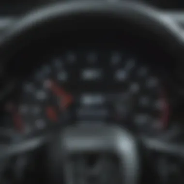 Performance Metrics of the All-Black Honda Civic Sport Close-up of the Honda Civic Sport's performance metrics displayed on the dashboard.