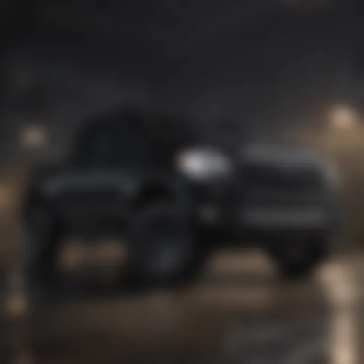 The all black Toyota Tundra showcasing its bold exterior design