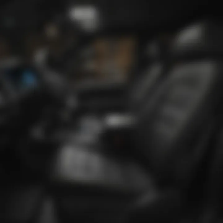 Interior view of the all black Toyota Tundra highlighting luxury and technology