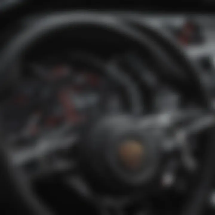 Close-up of the dashboard controls of the 2013 Porsche Panamera, emphasizing user experience.