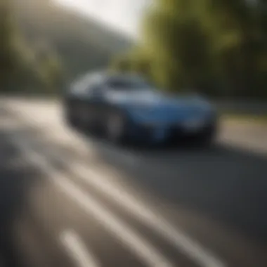 Sporty Performance of the 2013 Porsche Panamera on the Move Dynamic performance of the 2013 Porsche Panamera on the road, illustrating its sportiness.