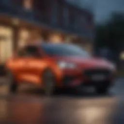 Sleek exterior of the Ford Focus SEL Hatchback showcasing its modern design.