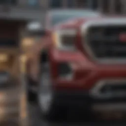 Front view showcasing the sleek design of the GMC Sierra 1500 Denali