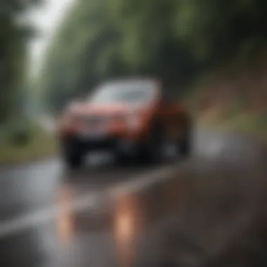 Performance of the Nissan Juke on the Road Image depicting the Nissan Juke in action on a winding road