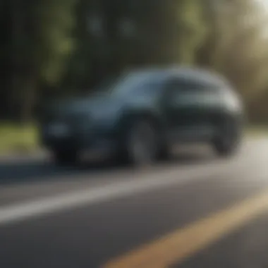 Performance of VW Tiguan Wolfsburg Edition in Motion Dynamic performance illustration of the 2017 VW Tiguan Wolfsburg Edition in action on a scenic road.