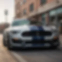 Front view showcasing the aggressive stance of the 2015 Shelby GT350