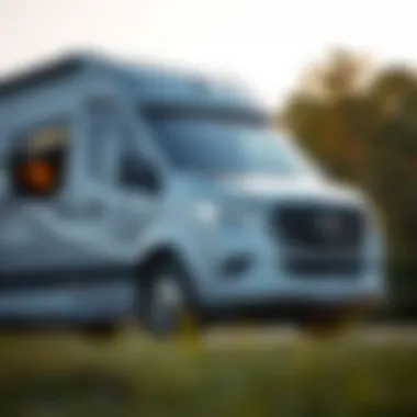 Elegant exterior view of the new Mercedes RV showcasing its sleek design