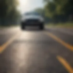 A serene road after an accident, highlighting caution.