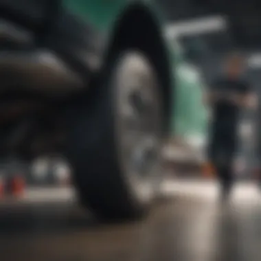 Importance of Suspension Checks Technician inspecting a car's suspension system