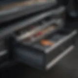 Organized truck bed with drawers