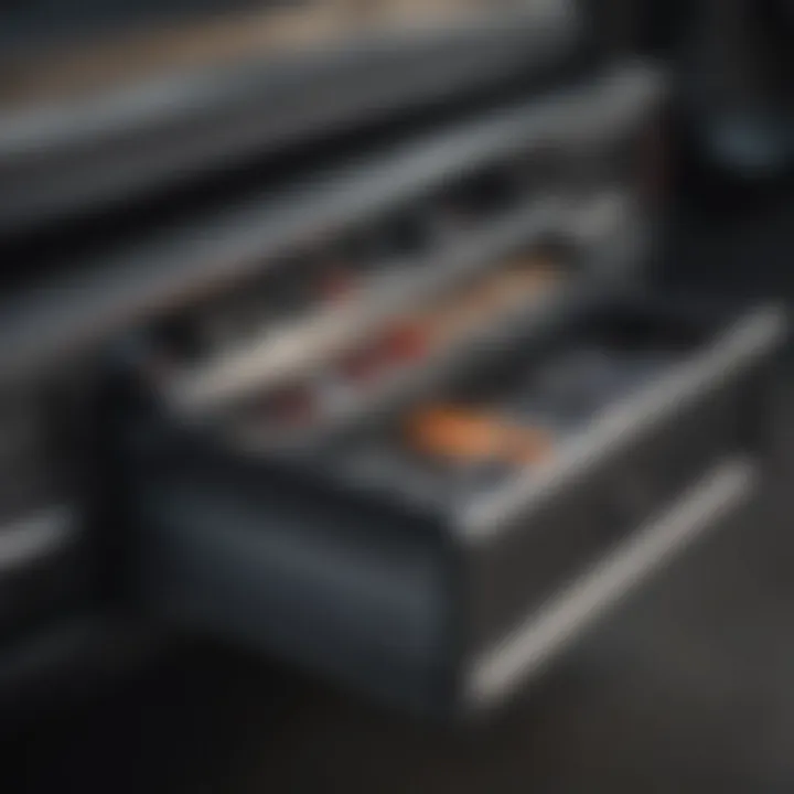 Organized truck bed with drawers