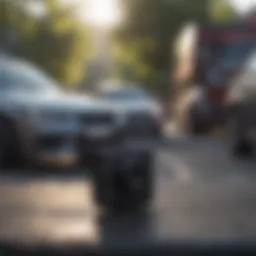 A high-definition dash cam capturing road footage from a vehicle.