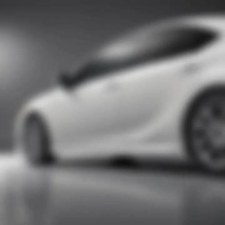 Dynamic side profile of the all white Toyota Camry emphasizing its aerodynamic shape.