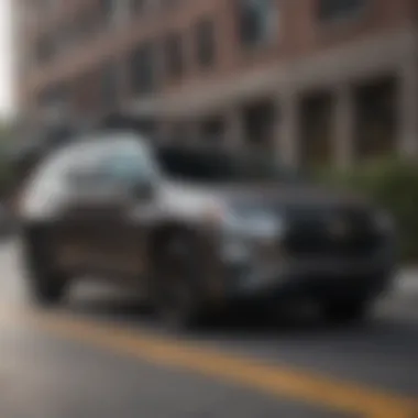Exterior Design of the 2020 Chevy Traverse Premier Redline Edition Sleek exterior design of the 2020 Chevy Traverse Premier Redline Edition showcasing its striking profile.