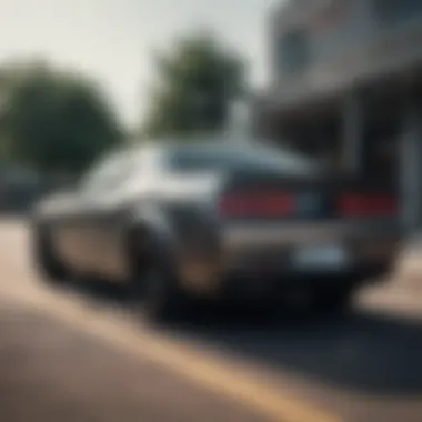 Rear view of the 2019 Dodge Challenger with dual exhaust