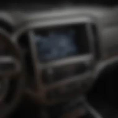 2011 GMC Sierra Interior Technology Interior dashboard of the 2011 GMC Sierra demonstrating technological features