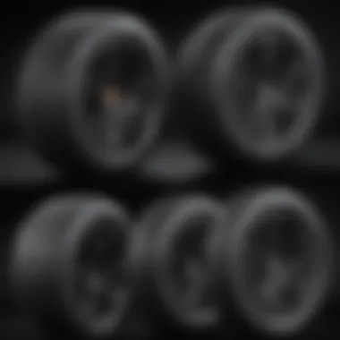 Illustration of tire types and their performance characteristics