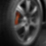 Detailed view of tire sidewall symbols