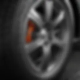 Detailed view of tire sidewall symbols