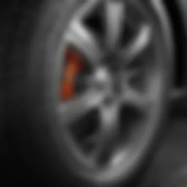 Detailed view of tire sidewall symbols