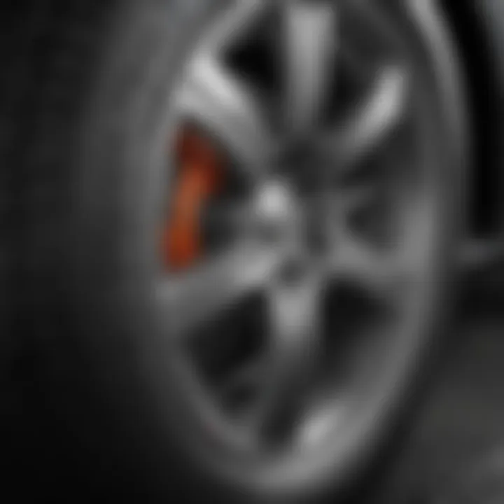 Detailed view of tire sidewall symbols
