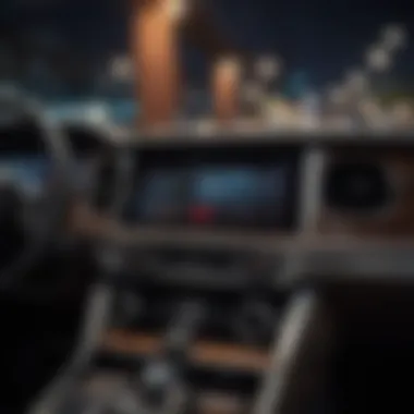 Interior dashboard of the Dodge Aspen highlighting modern technology