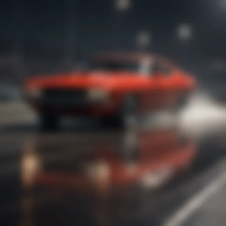 Dodge Challenger R/T on a racetrack demonstrating performance