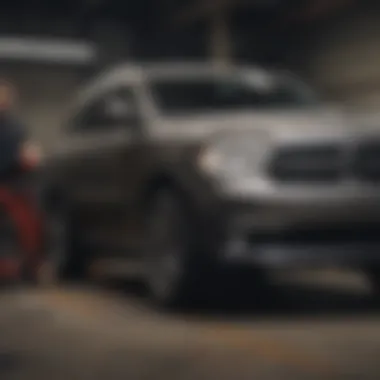 Repair Service for Dodge Durango Citadel Technician performing repairs on Dodge Durango